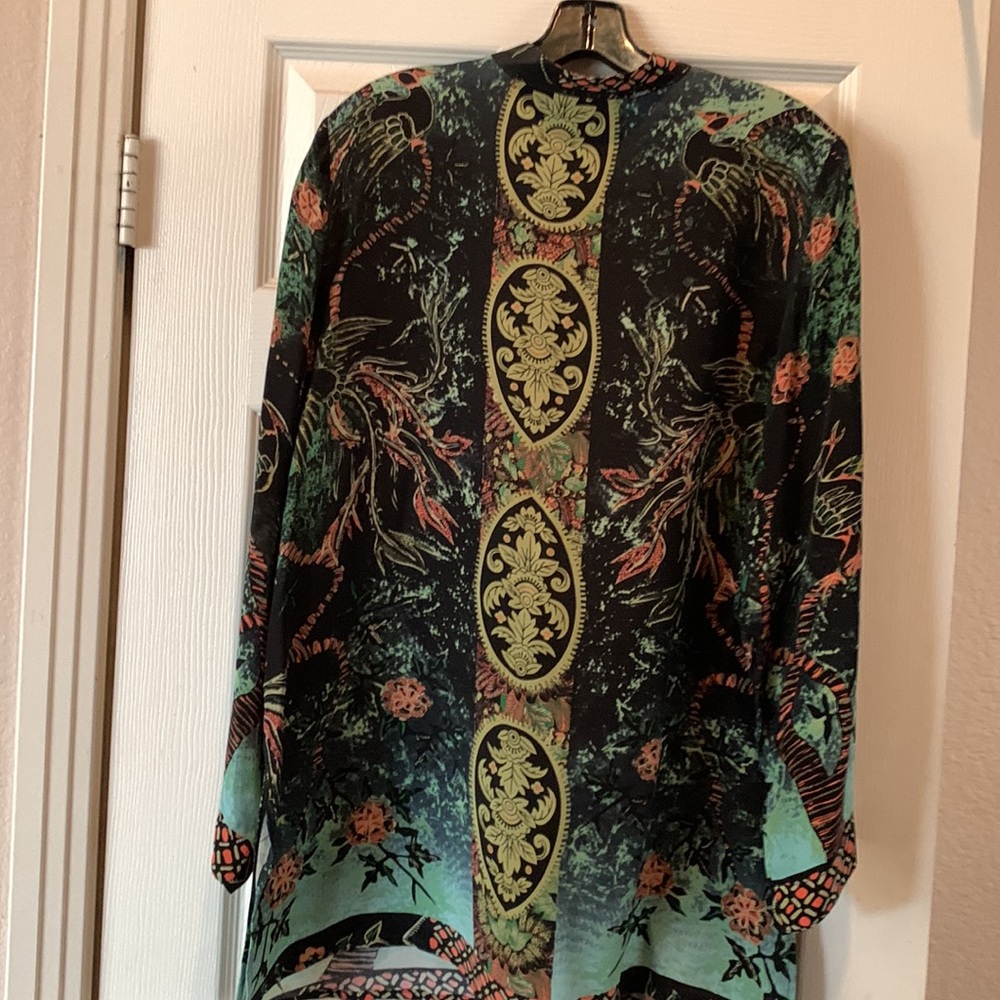 Gorgeous Citron silk tunic blouse - Picture 4 of 4